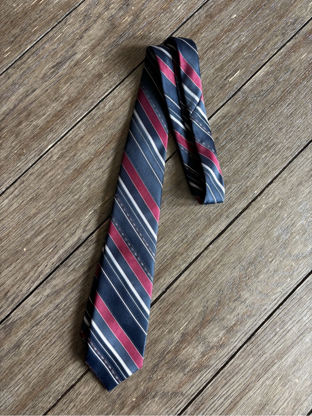 Stacy Adams Navy and Burgundy Diagonal Stripe Tie